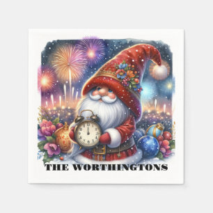 Serviette En Papier Joyeux Nouvel An Gnome Napkins