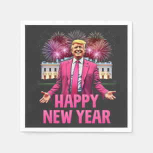 Serviette En Papier Joyeux Nouvel An Jour d'Inauguration d'Eve Trump N