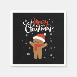 Serviette En Papier Joyeux pain d'épices de Noël   cookie de noël