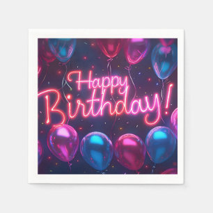 Serviette En Papier Joyeux papier d'anniversaire Napkin