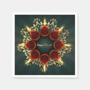 Serviette En Papier Joyeux serviettes Diwali
