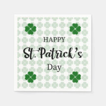 Joyeux Shamrock de la Saint Patrick Napkin !