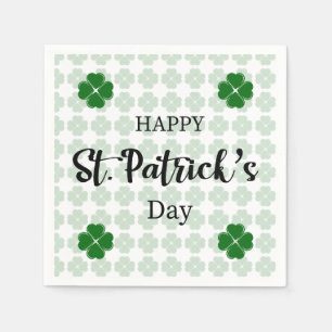 Serviette En Papier Joyeux Shamrock de la Saint Patrick Napkin !