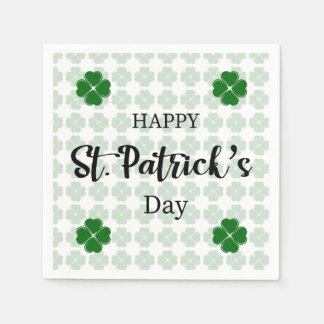 Serviette En Papier Joyeux Shamrock de la Saint Patrick Napkin !