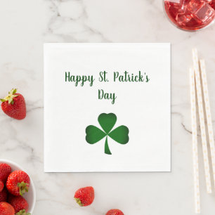 Serviette En Papier Joyeux St. Patrick's Day Lucky Green Shamrock
