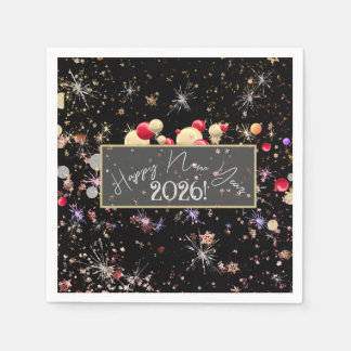 Serviette En Papier Joyful happy new year 2026 banner