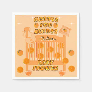 Serviette En Papier Juicy Orange You Ready Citrus Baby shower moderne