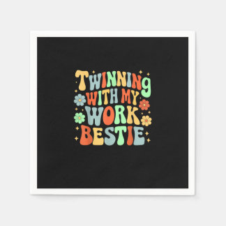 Serviette En Papier Jumelage avec mon travail Bestie Amis Esprit Semai