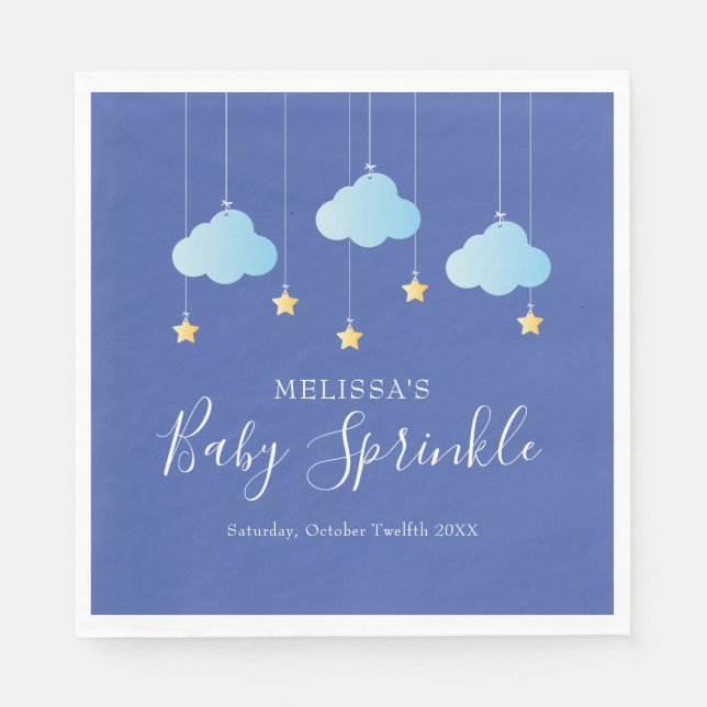 Serviette En Papier Jumeler Sprinkle Little Star Baby Sprinkle Blue (Devant)
