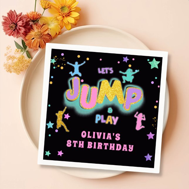 Serviette En Papier Jump Trampoline Jouer à la fête d'anniversaire (Créateur téléchargé)
