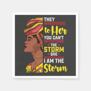 Serviette En Papier Junetten Je Suis La Tempête Melanin Black Girl