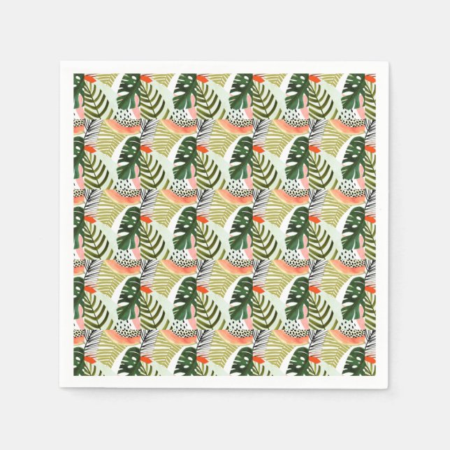Serviette En Papier Jungle battre la végétation tropicale (Devant)