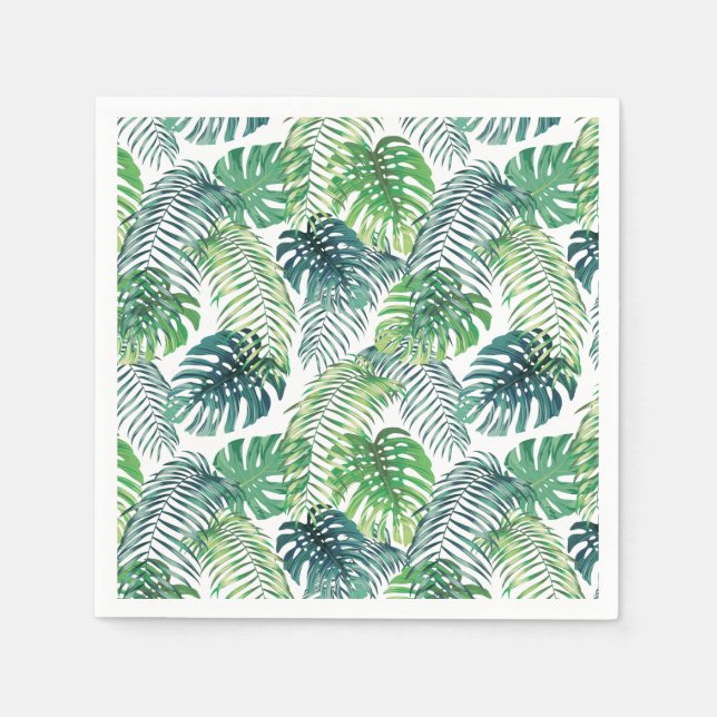 Serviette En Papier Jungle de Palms Design Papier serviettes (Devant)