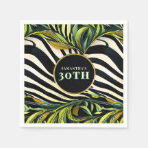 Jungle Glam Zèbre Imprimé Animal Fête d'Anniversai