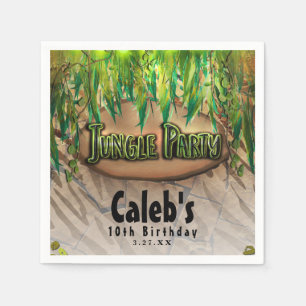 Serviette En Papier JUNGLE PARTY Feuilles et Posters de animaux person