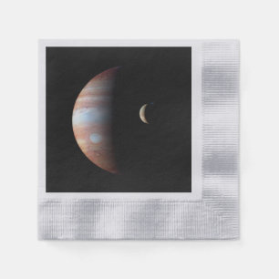 Serviette En Papier Jupiter Géant Gaz Planète & Io Galilée Lune