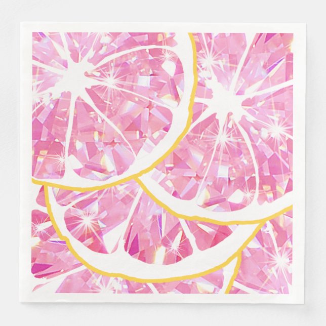 Serviette En Papier Jus Gem Texas Pink Grappe Partie Citrus (Devant)
