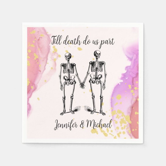 Serviette En Papier Jusqu'à la mort, faisons-nous partie Skeleton Coup (Devant)