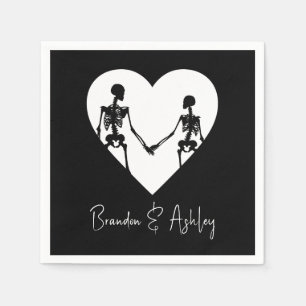 Serviette En Papier Jusqu'à la mort Faisons-nous partie Squelette blan