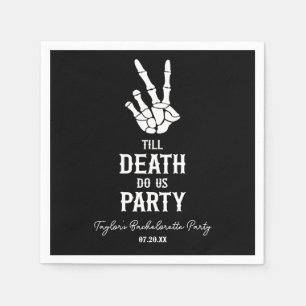 Serviette En Papier Jusqu'à la mort Fêtez-nous Skeleton Bachelorette P