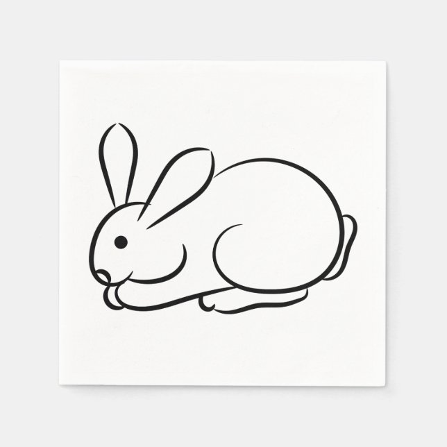 Serviette En Papier Juste un lapin (Devant)