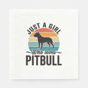 Serviette En Papier Juste une fille qui aime le design de chien vintag