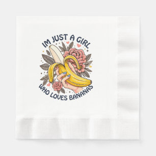 Serviette En Papier Juste Une Fille Qui Aime Les Bananes