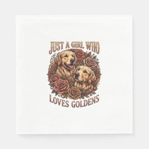 Serviette En Papier Juste une fille qui aime les roses pour chiens Gol