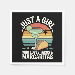 Serviette En Papier Juste Une Fille Qui Aime Les Tacos Et La Margarita