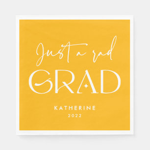 Serviette En Papier Juste une rad Grad Funny Jaune 2022 Graduation