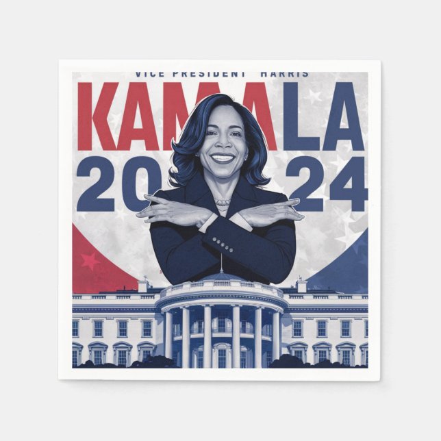 Serviette En Papier Kamala 2024 (Devant)