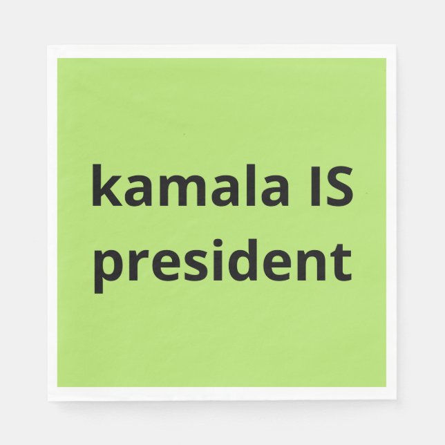Serviette En Papier Kamala Harris est la présidente des élections de 2 (Devant)