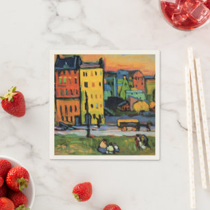 Serviette En Papier Kandinsky - Maisons à Munich,