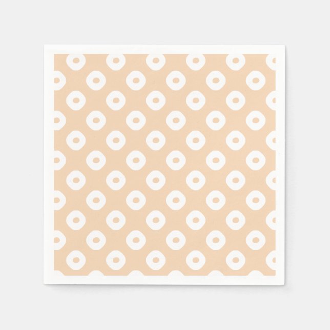 Serviette En Papier "Kanoko" Fawn Spot Motif Blanc (Devant)