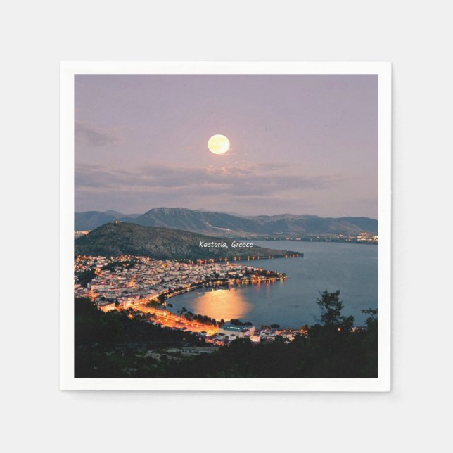 Serviette En Papier Kastoria, photo de paysage (Devant)