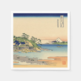 Serviette En Papier Katsushika Hokusai Enoshima dans la province de Sa