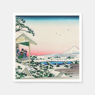 Serviette En Papier Katsushika Hokusai - Maison de thé à Koishikawa