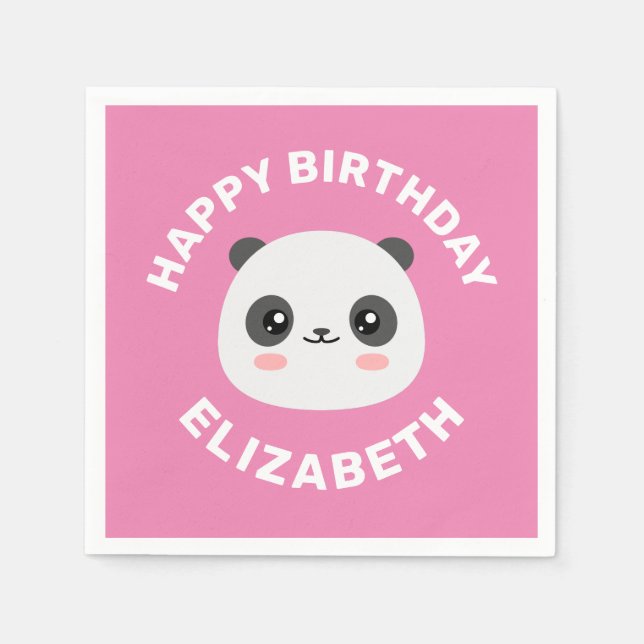 Serviette En Papier Kawaii Panda (Devant)
