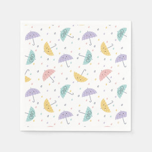Serviette En Papier Kawaii Pastel parapluie Motif serviettes
