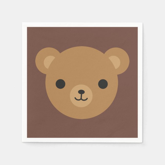 Serviette En Papier Kawaii Teddy Bear (Devant)