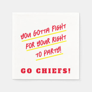 Serviette En Papier KC Chiefs Cocktail Napkins
