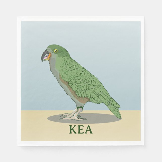 Serviette En Papier Kea New Zealand Bird (Devant)