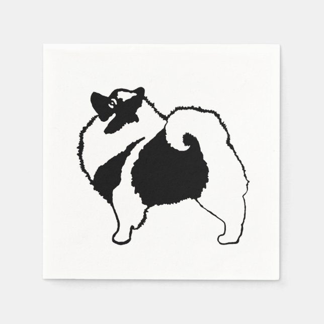 Serviette En Papier Keeshond Graphics - Cute Original Chig Art (Devant)
