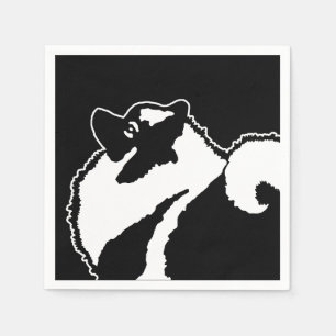 Serviette En Papier Keeshond Graphics - Cute Original Chig Art