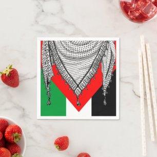 Serviette En Papier Keffiyeh Écharpe palestinienne tissu traditionnel