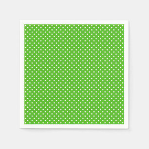 Serviette En Papier Kelly Green Polkadot Design Napkins