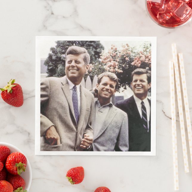 Serviette En Papier Kennedy Brothers, président John, Robert & Ted (En situation)