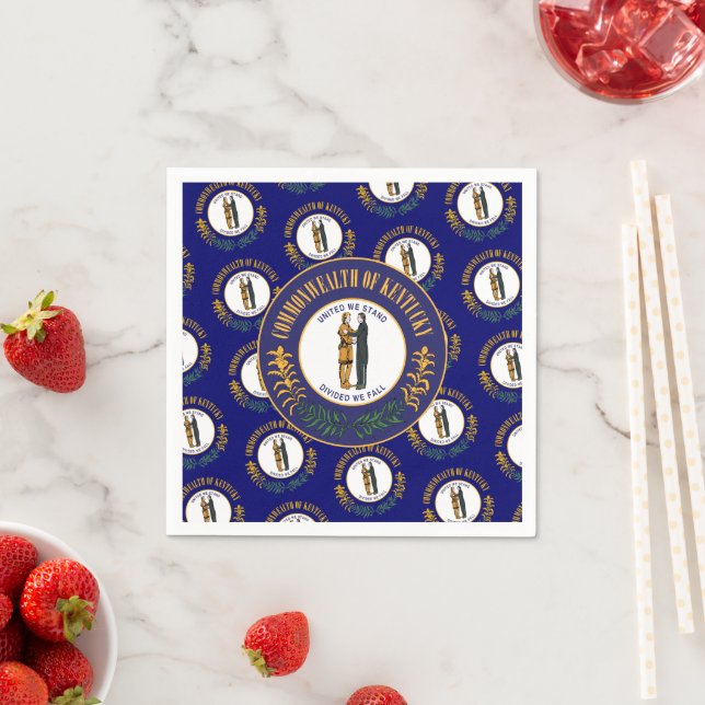 Serviette En Papier Kentuckian Flag & Seal, Kentucky (En situation)