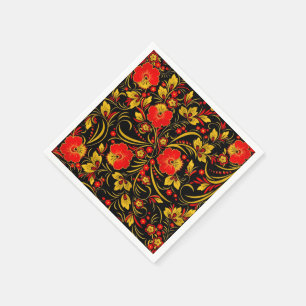 Serviette En Papier Khokhloma russe