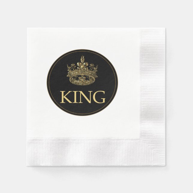 Serviette En Papier King and Crown Royal Emblem (Devant)